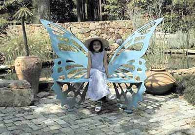 Large Butterfly Bench