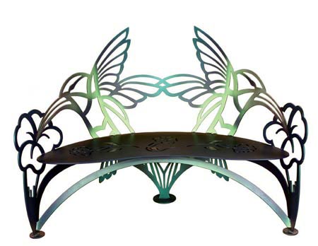 Steel Garden Furniture Garden Bench, Sun Bench Decorative Garden Furniture