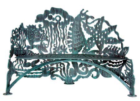 Steel Garden Furniture Garden Bench, Sun Bench Decorative Garden Furniture