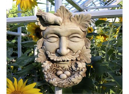 Nature's Nest Stone Face Sculpture Plaque