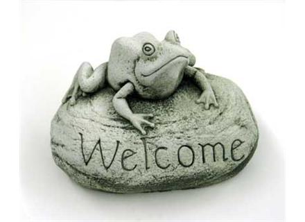 Frog Stone Welcome Plaque