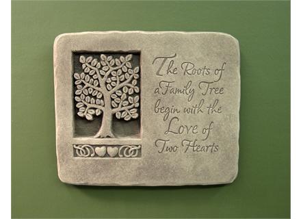 Roots of Love Stone Sculpture Nature Plaque