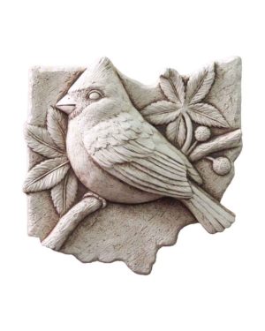 Cast Stone Plaque Featuring Birds Buckeye Ste Cardinal