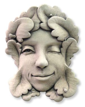 Cast Stone Face Plaque Featuring Dogs Triple Dog Welcome Plaque