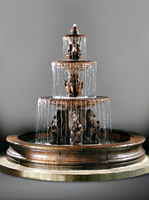 Cast Stone Fountain with Pool
