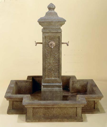 Large Cast Stone Fountain with Pool