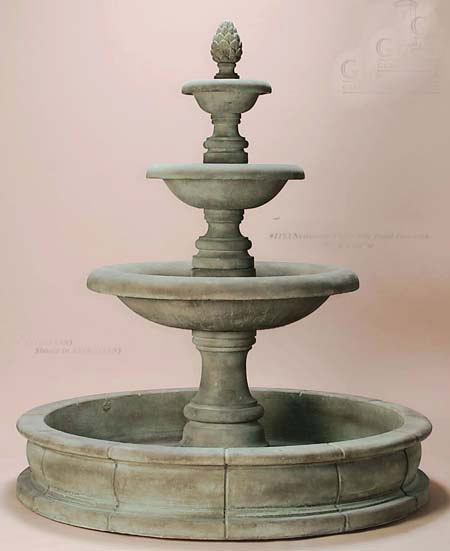 Cast Stone Fountain with Pool