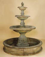 Cast Stone Fountain with Pool, Pond