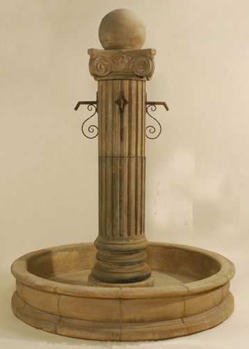 Cast Stone Fountain with Pool