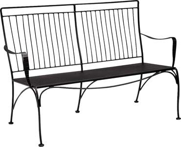 Easton Bench and a Half Wrought Iron Furniture by Woodard
