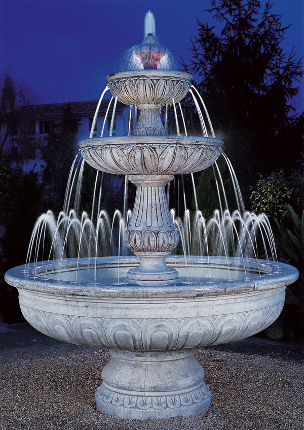 Italian Marble Tiered Fountains