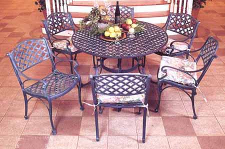 Latiice and Square Cast Aluminum Patio and Garden Furniture